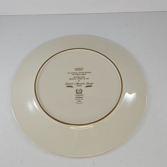 Lenox Limited Edition Birds Plate Cardinal Edward Marshall Boehm 1976 - Picture 4 of 10
